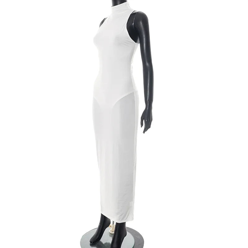 שמלת מקסי גולף בעיצוב שיפון ובגד גוף - יהב