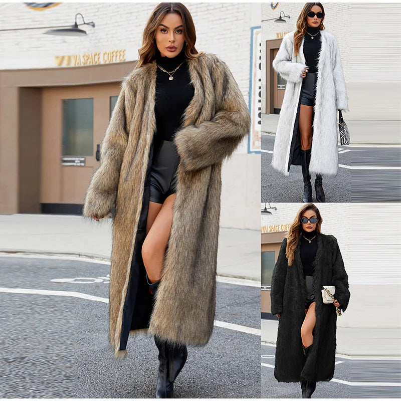 מעיל פרווה ארוך - Brinley