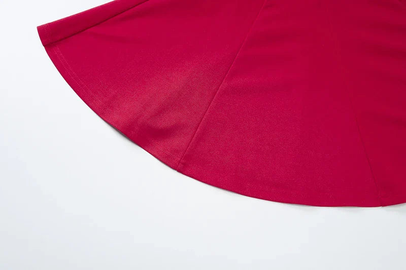 שמלת מיני מלמלה בגזרת A צווארון חצי גולף - ריילי