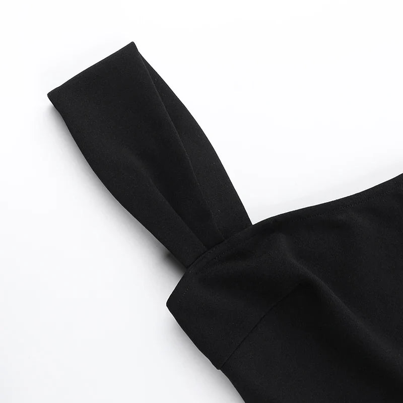 שמלת מיני צמודה בעיטור חגורה אלגנטית - Laura