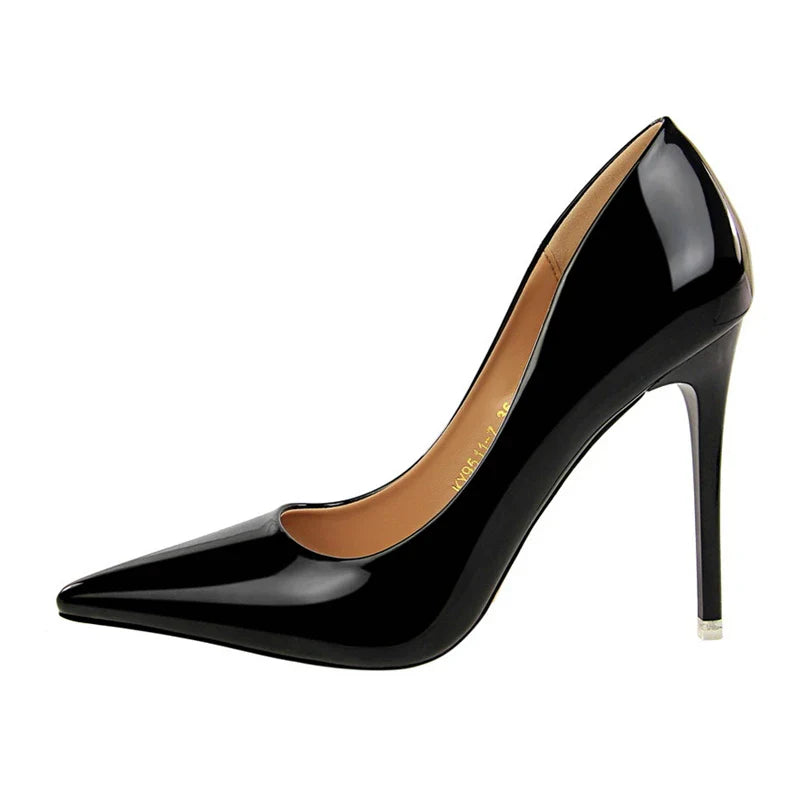 Shiny high heel shoes in various heights - Hailey
