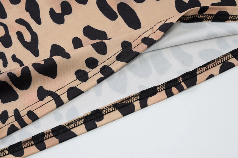 שמלת מקסי מנומרת צווארון חצי גולף שרוולי פעמון - לינה