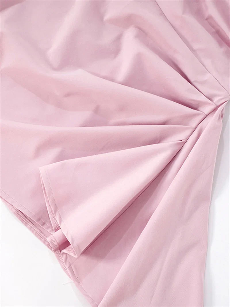 שמלת מיני סטרפלס בעיצוב קיפולים - מלודי