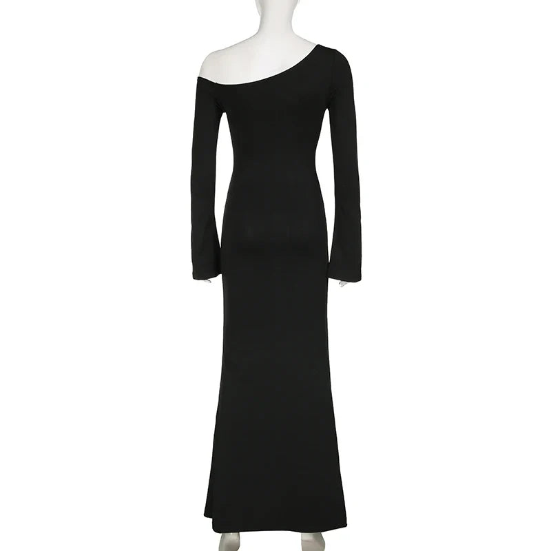 שמלת מקסי בעיצוב כתף חשופה - סאפ