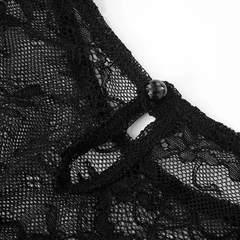 שמלת מיני כיווצים בעיצוב תחרה  - ניה