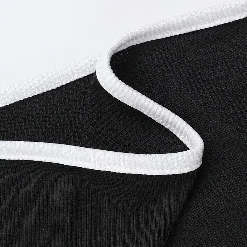 שמלת מידי סרוגה שרוול אחד בעיטור קשירת מעטפת - תהילה