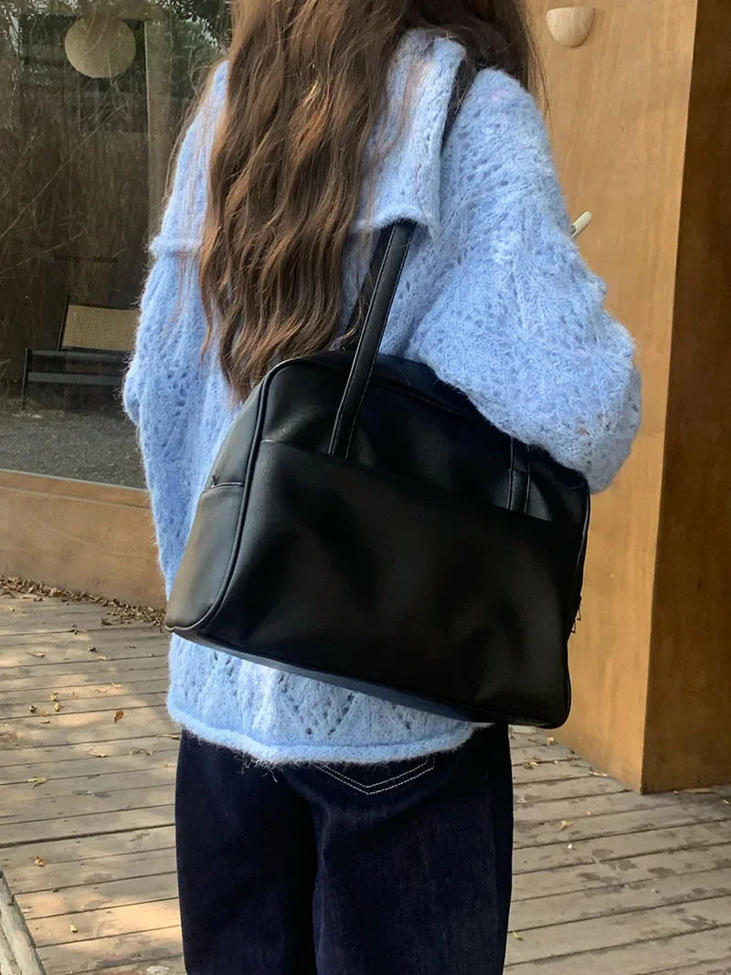 Faux leather crossbody bag