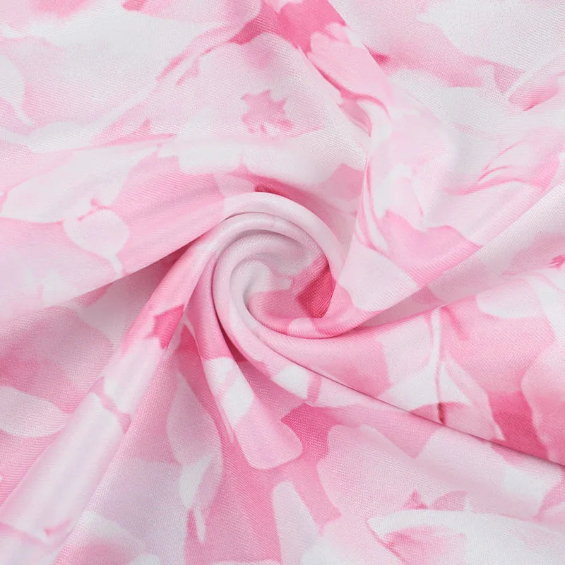 שמלת מיני סטרפלס פרחונית - סאמרי