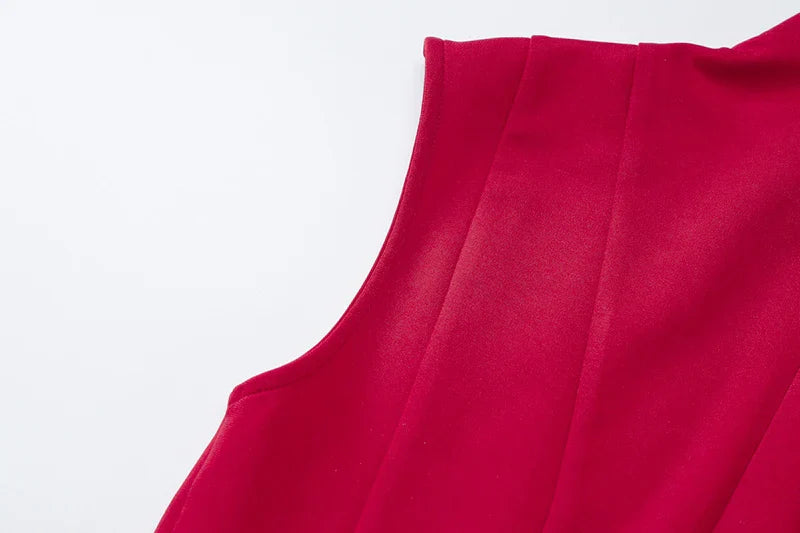 שמלת מיני מלמלה בגזרת A צווארון חצי גולף - ריילי