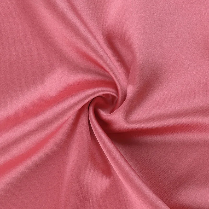 שמלת מקסי סטרפלס סאטן בעיצוב קיפולים - רוזה