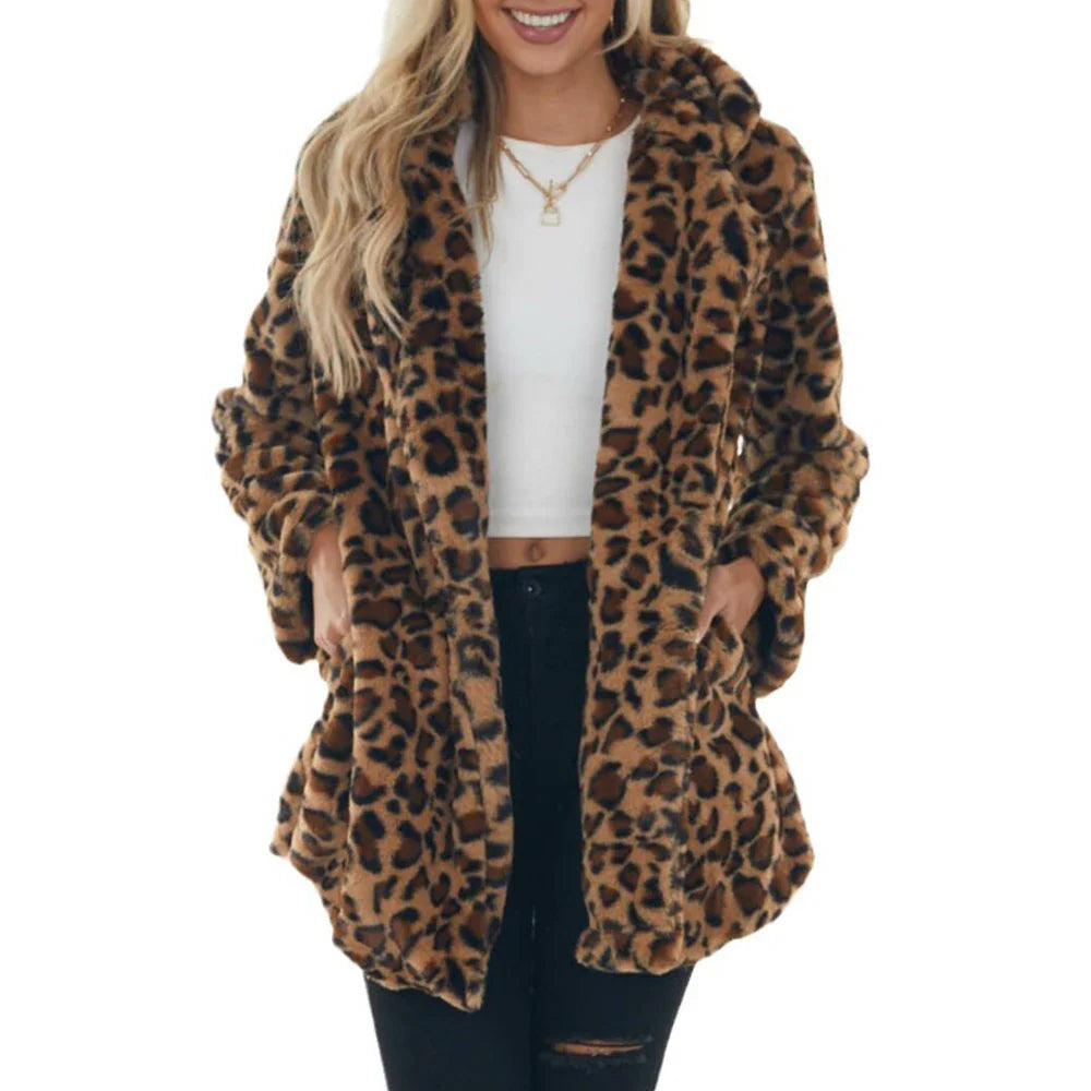 מעיל פרווה מנומר - נואר