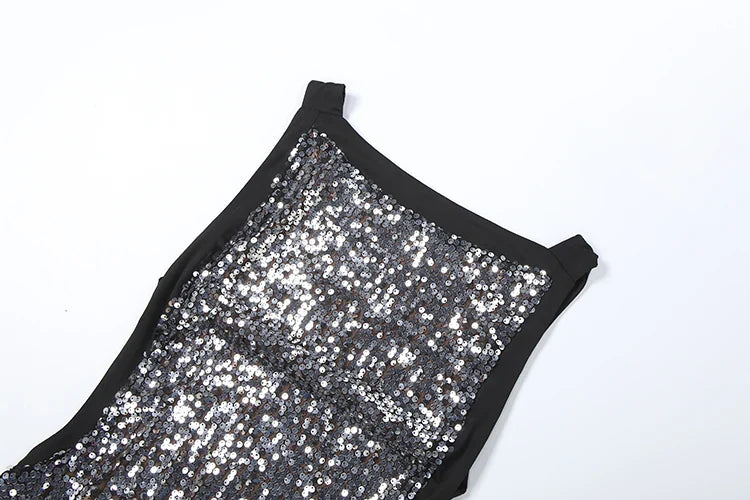 Open Back Sequin Maxi Dress - Lexi