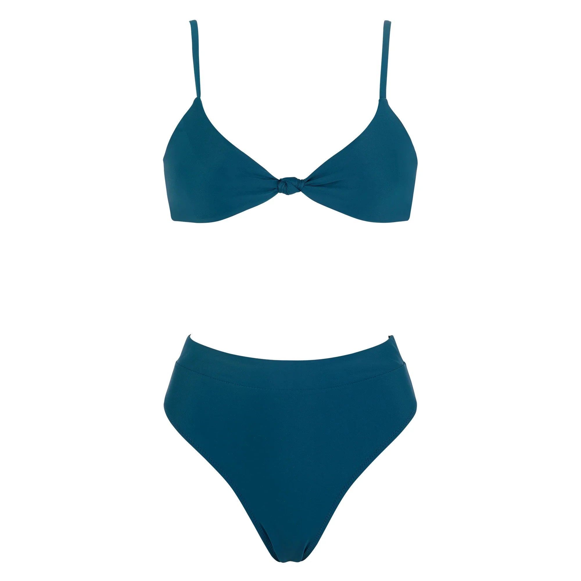 ביקיני תחתון גזרה גבוהה מחטב חזייה בקישוט קשר למראה מוצמד ומורם - שריל