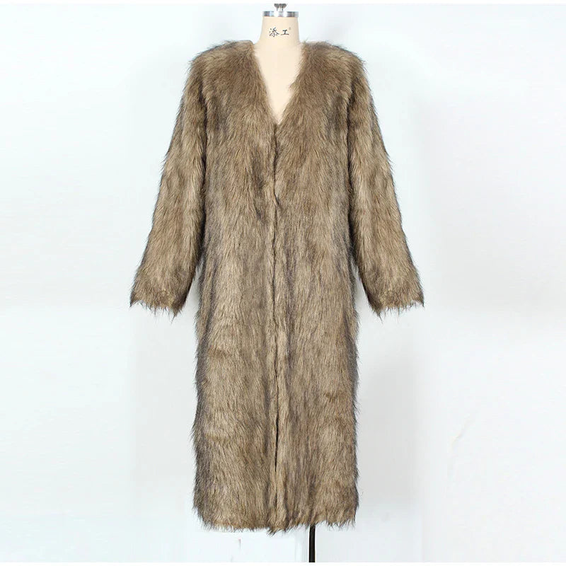 מעיל פרווה ארוך - Brinley