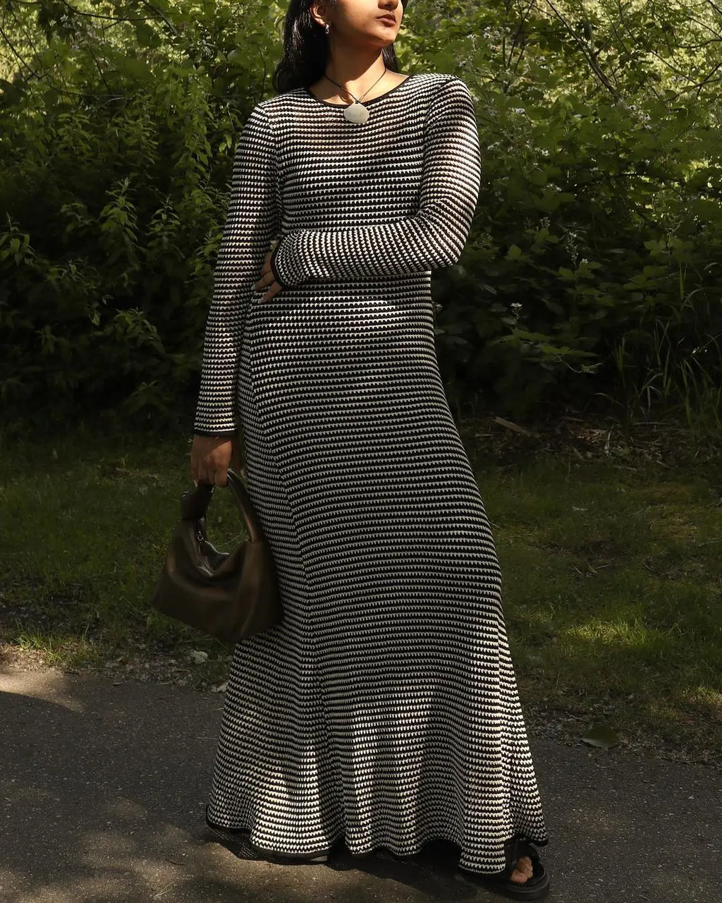 שמלת מקסי פסים - ימי