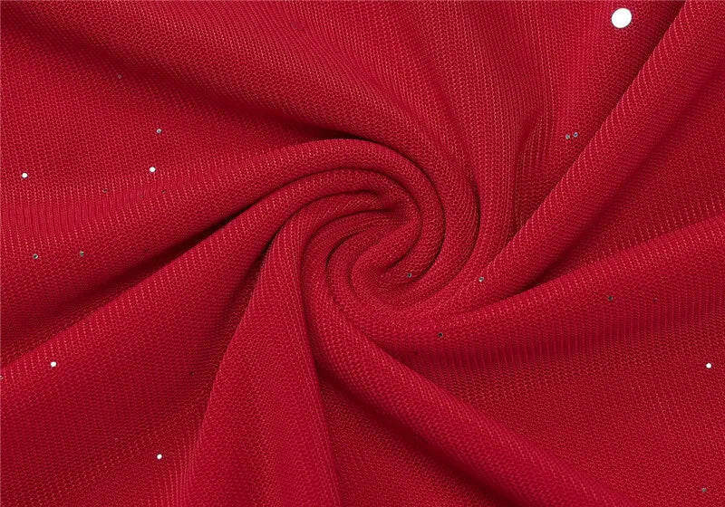 שמלת מיני נצנצים בעיצוב אסימטרי בעיטור מלמלה - קסם