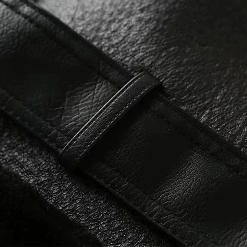 מעיל עור פרווה פנימית - אלנה