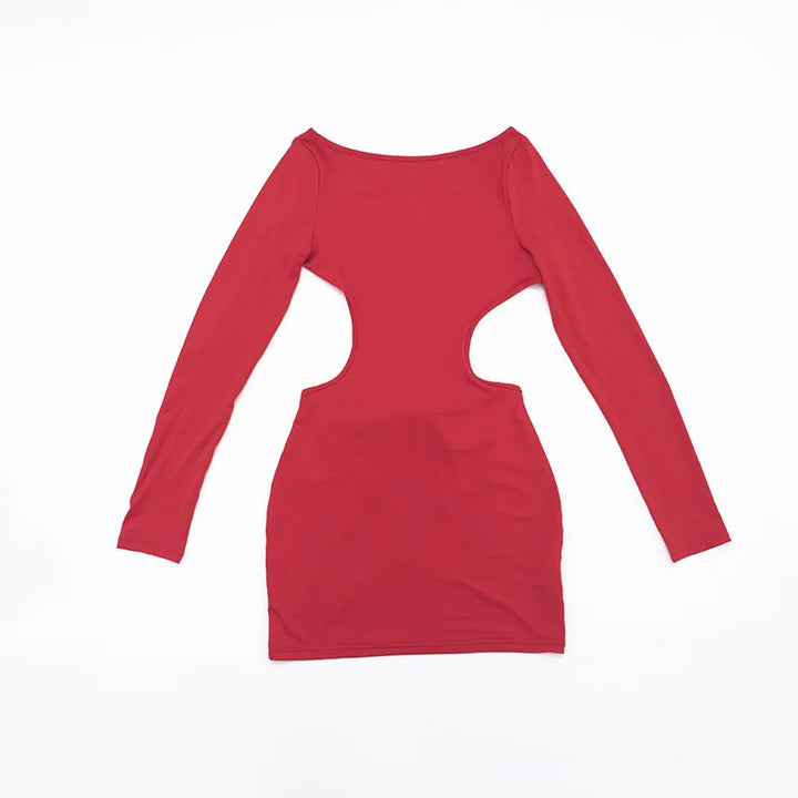 Open back mini dress with bow tie design - ORIN