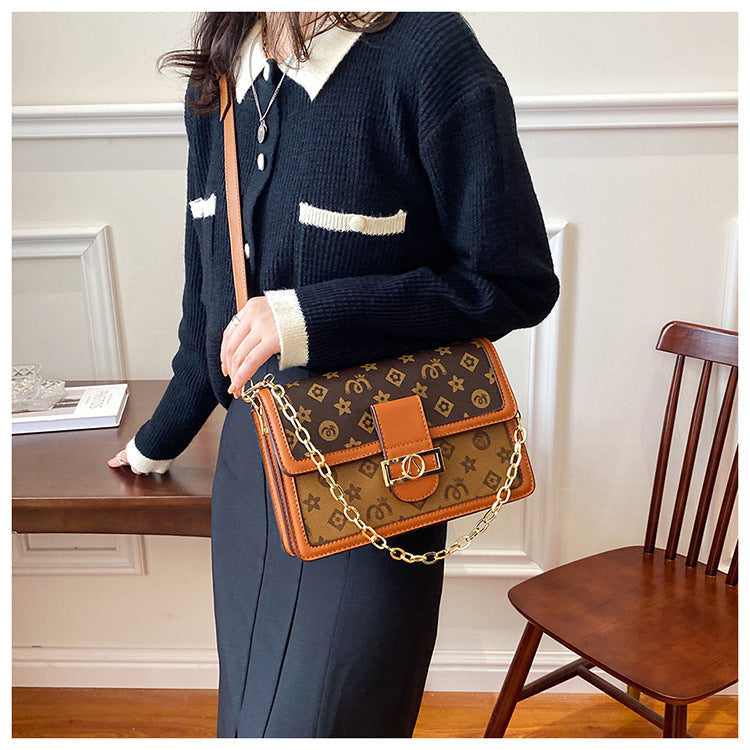 Bag with faux leather design