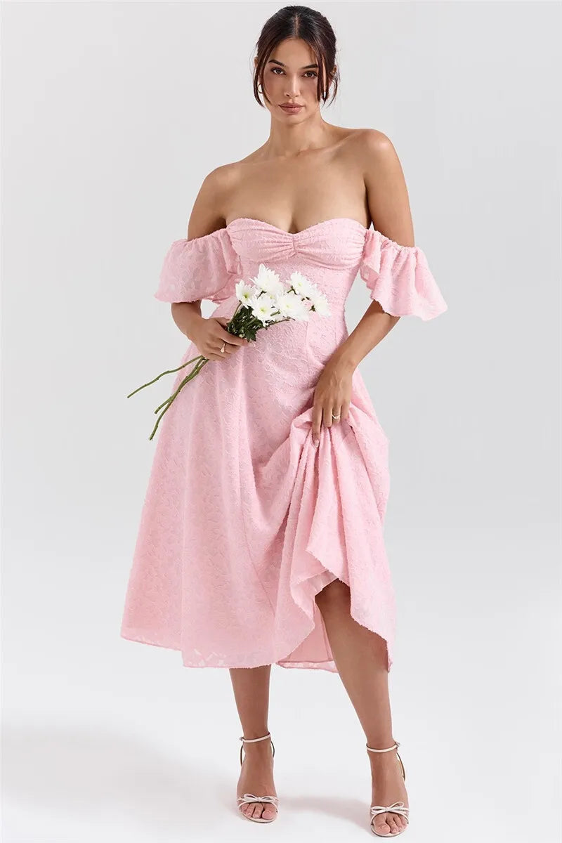 שמלת מידי תחרה - ROSIE