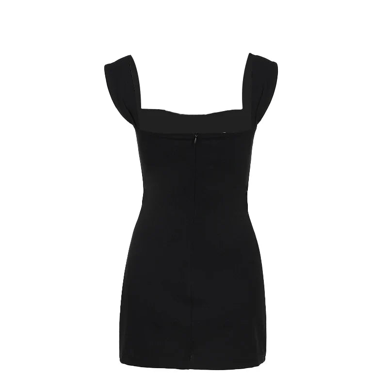 שמלת מיני צמודה בעיטור חגורה אלגנטית - Laura