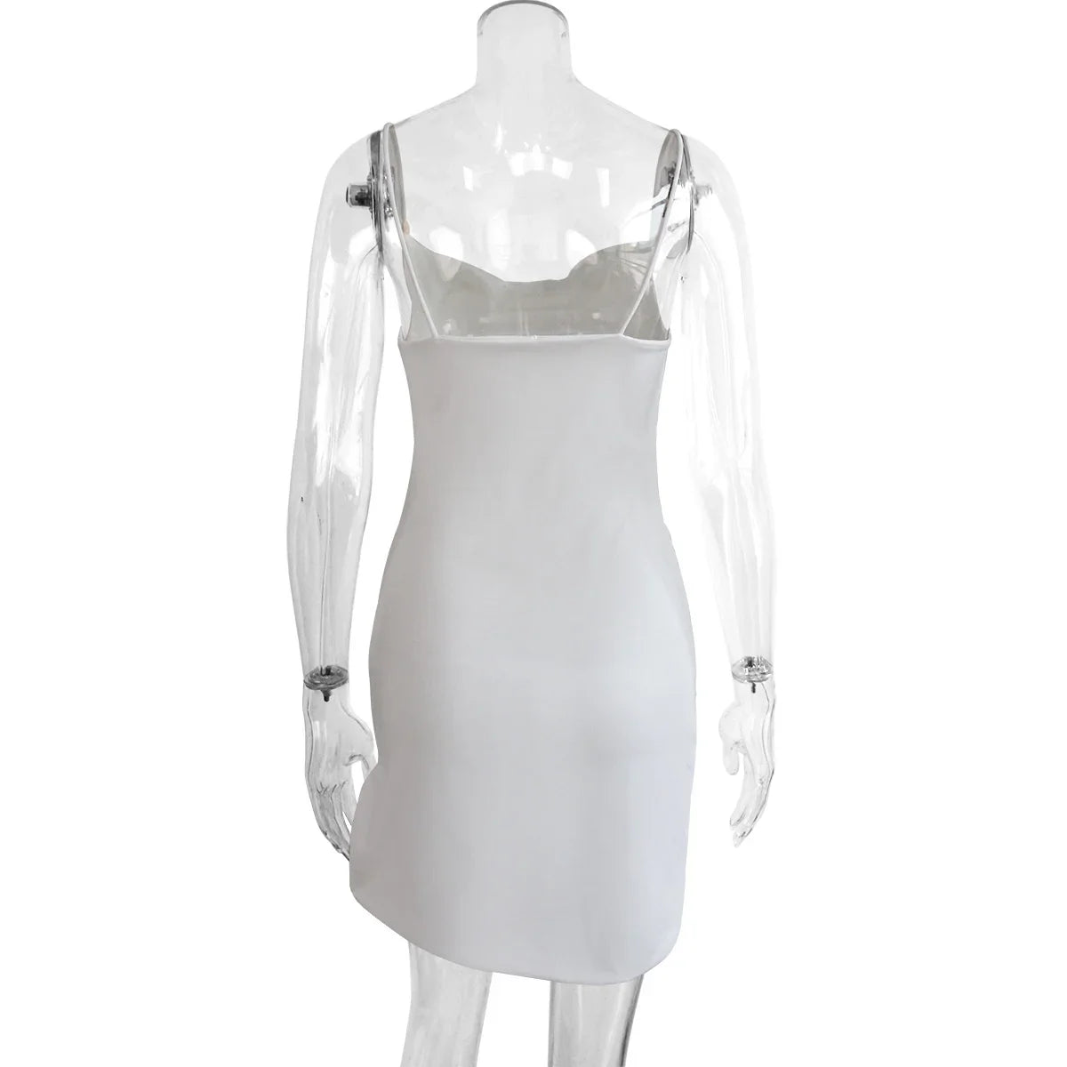 שמלת מיני צמודה בעיטור שסע קטן - ANGEL