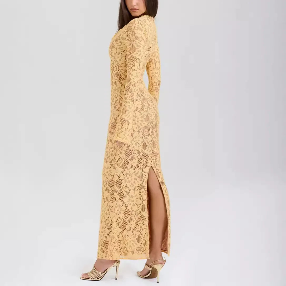 שמלת מקסי תחרה - אמי