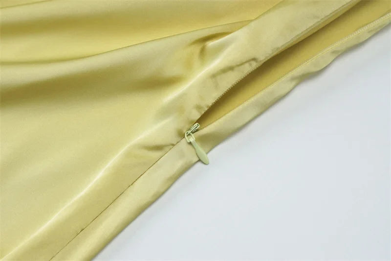 שמלת מקסי קשירה בצוואר גב פתוח בעיצוב שסע בעיטור אבזם - שון