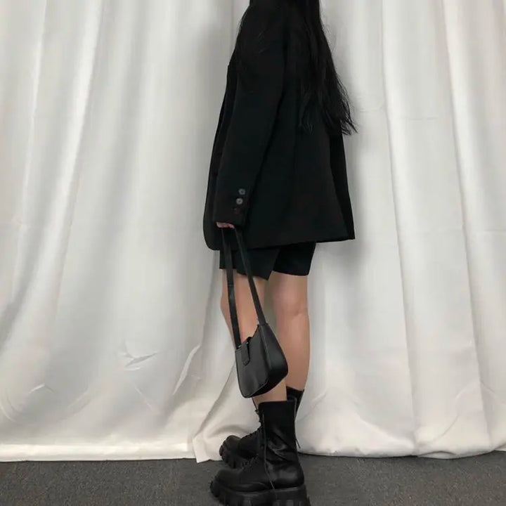 Faux leather rain boots with lace-up design - Martin