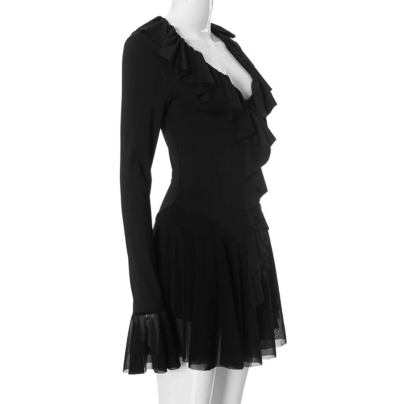 שמלת מיני בעיטור מלמלה - ALINA