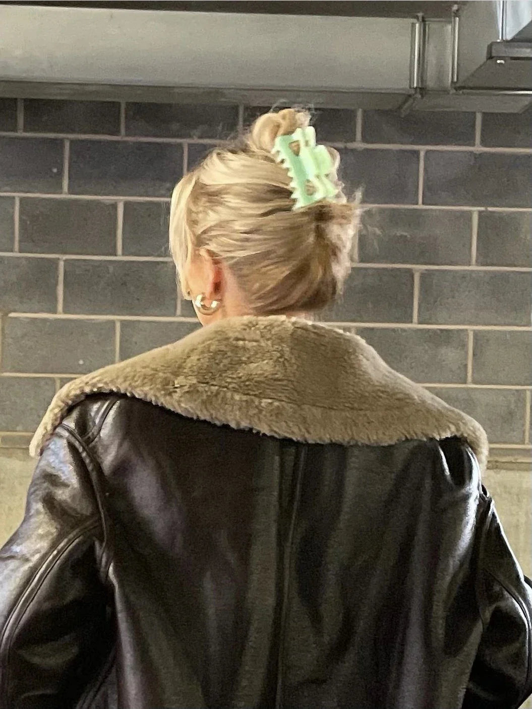 מעיל עור פרווה פנימית - קנדי