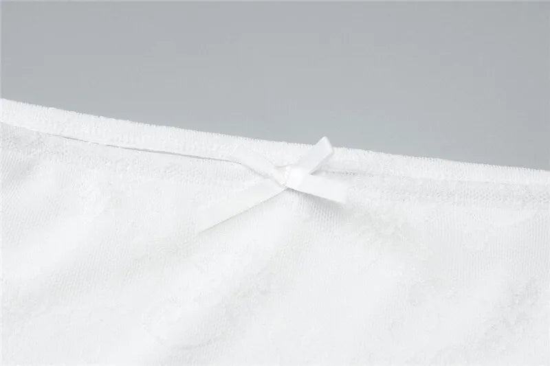 סט תחרה שני חלקים טופ גופיה וחצאית מקסי - מישל