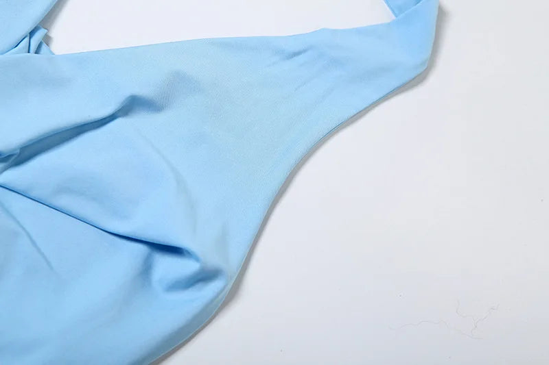 שמלת מקסי צווארון נופל גב פתוח בעיטור שרשרת פנינים - Camille