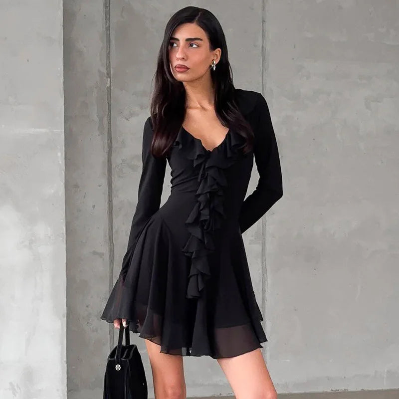 שמלת מיני בעיטור מלמלה - ALINA