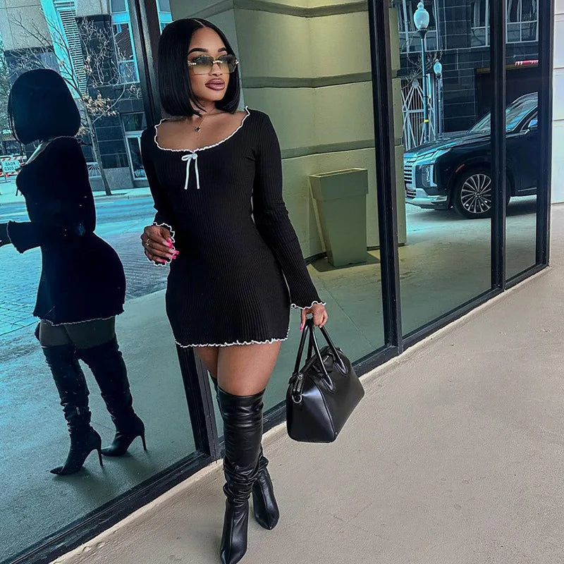 שמלת מיני סרוגה - NELLY