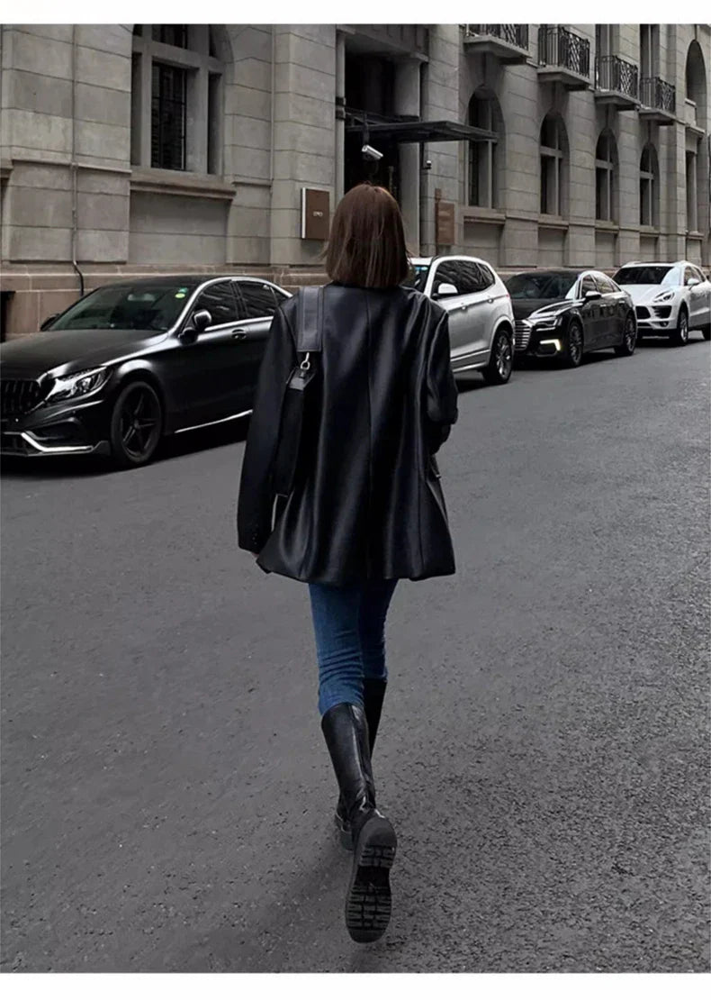 ג'קט עור מחויט - ראשל