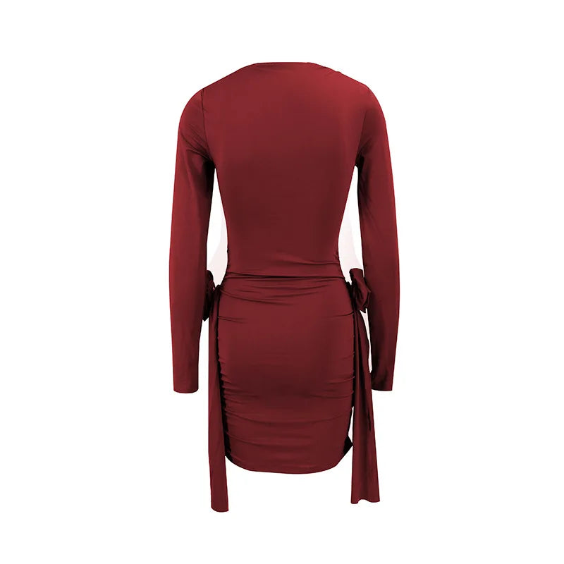 שמלת מיני בעיטור אפליקציות פרחים ושובלים - אוראלה