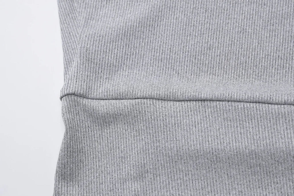 שמלת מקסי כתפיים חשופות בעיצוב שסע כיווצים בעיטור שרוכי קשירה - Aisha