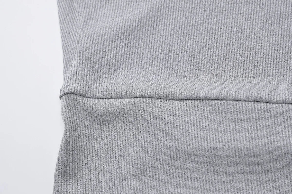 שמלת מקסי כתפיים חשופות בעיצוב שסע כיווצים בעיטור שרוכי קשירה - Aisha