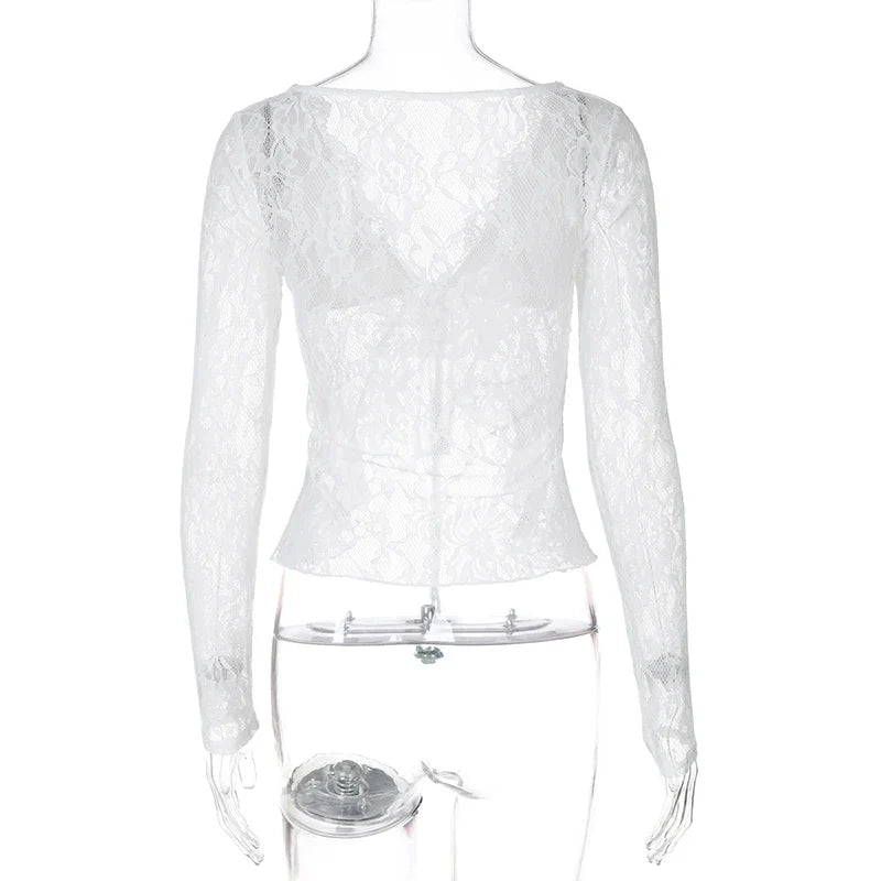 חולצת קשירה תחרה - ארין