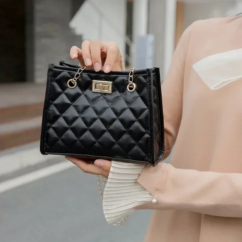 Faux leather bag with luxury design
