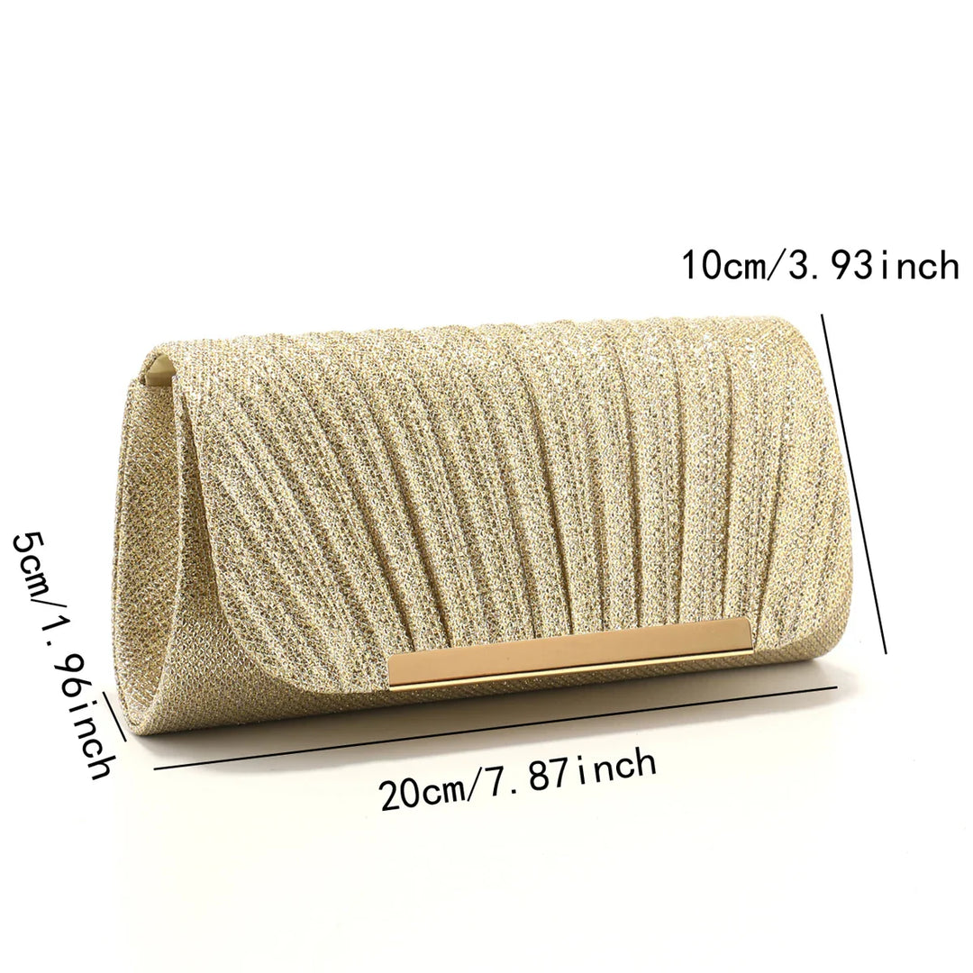 Clutch bag with sparkling studs design