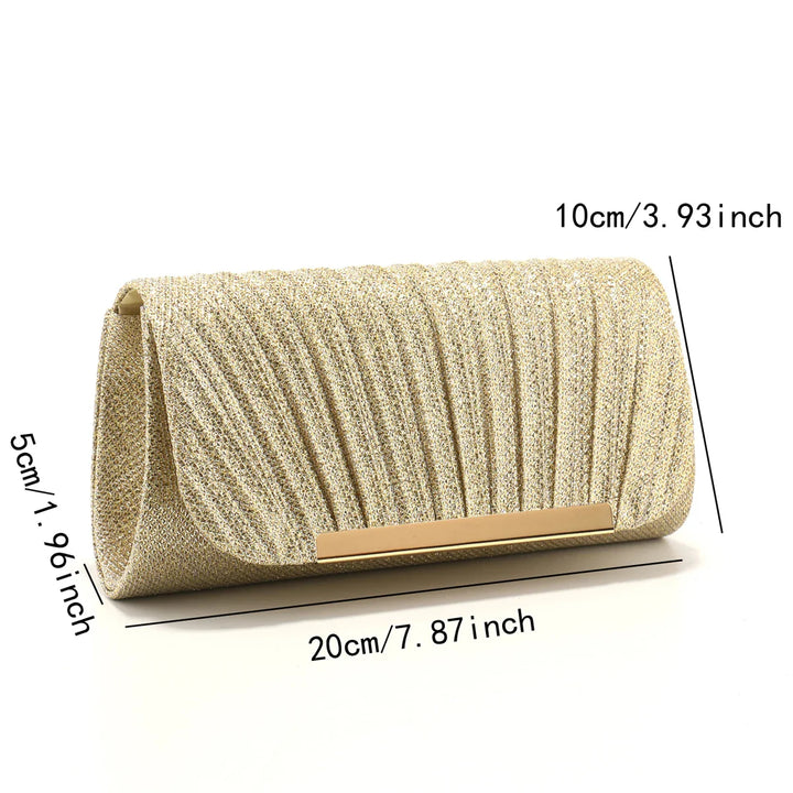 Clutch bag with sparkling studs design
