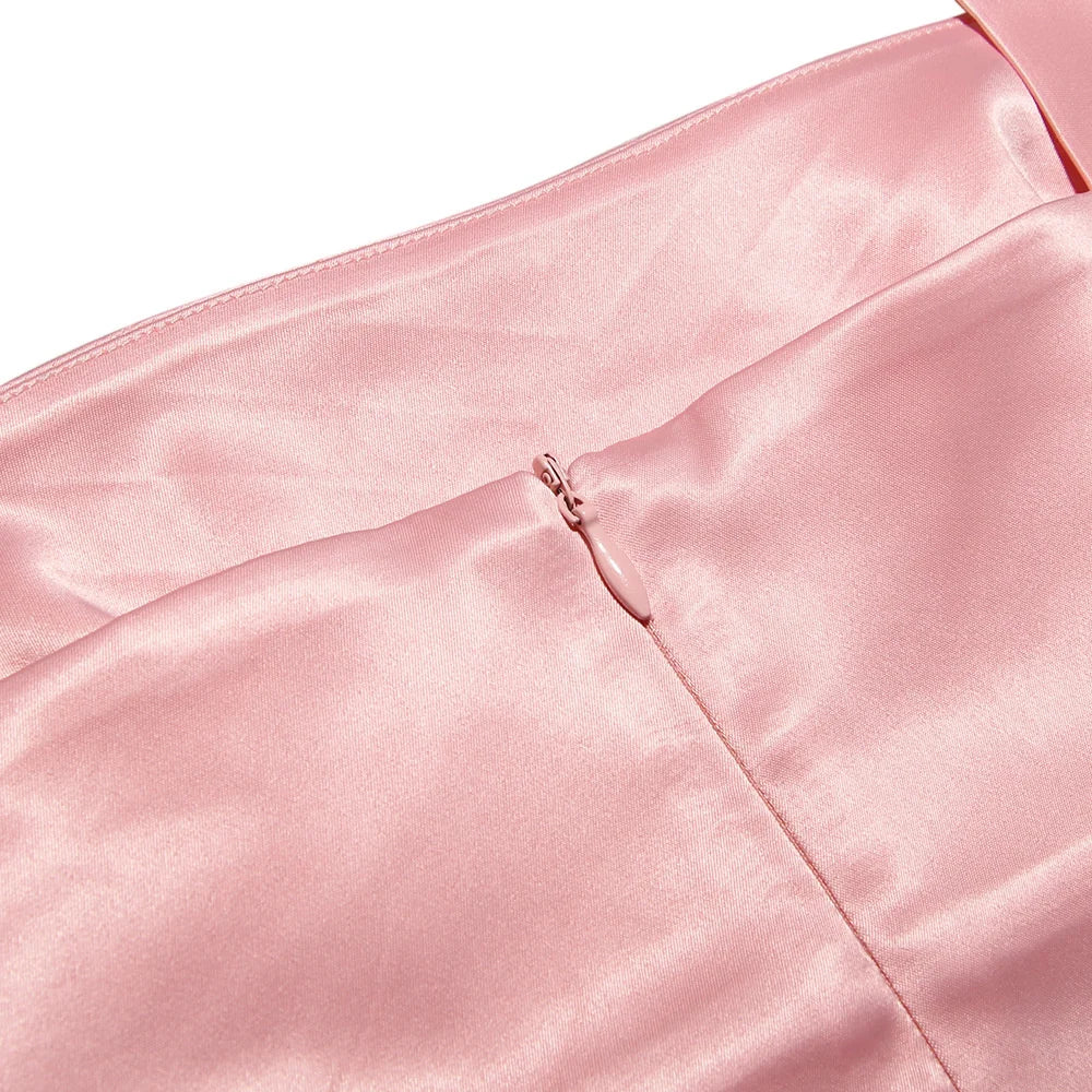 שמלת מיני סאטן גב פתוח - בייב