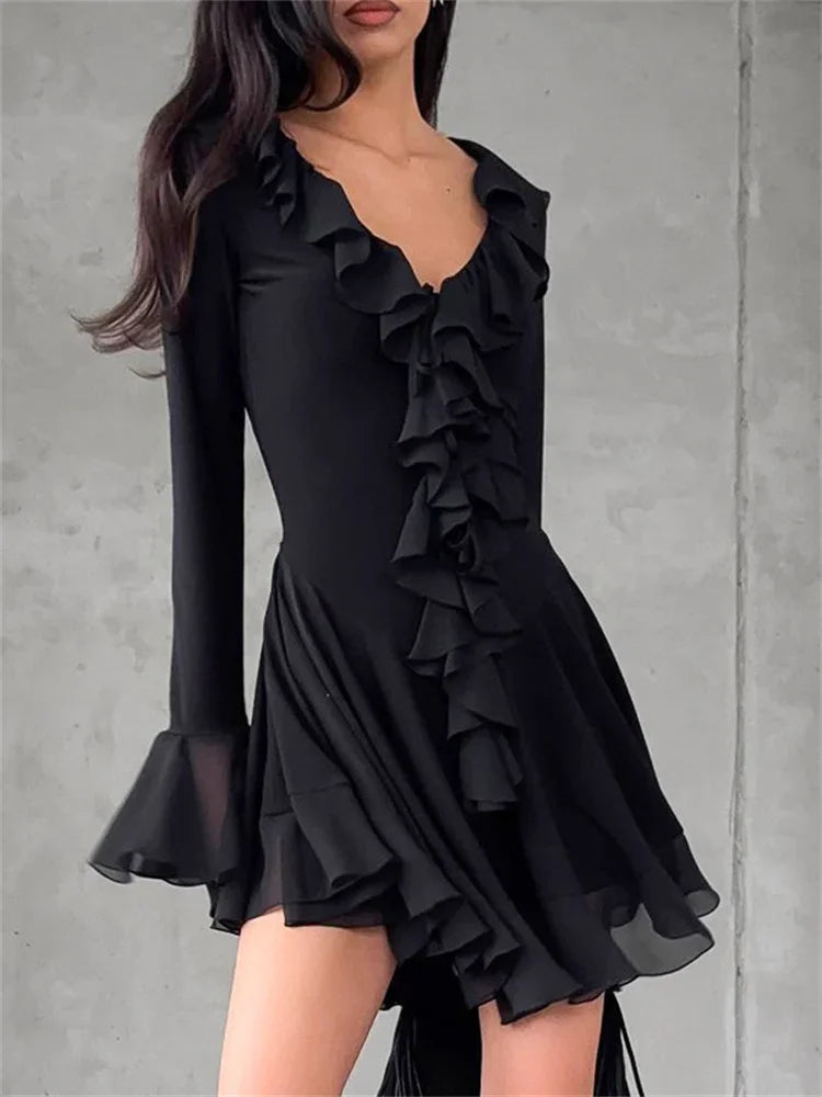 שמלת מיני בעיטור מלמלה - ALINA