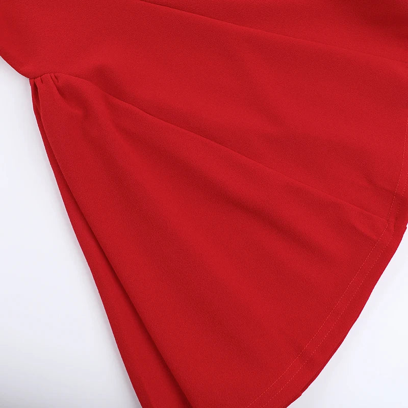 שמלת מיני גזרת A אלגנטית - נעה