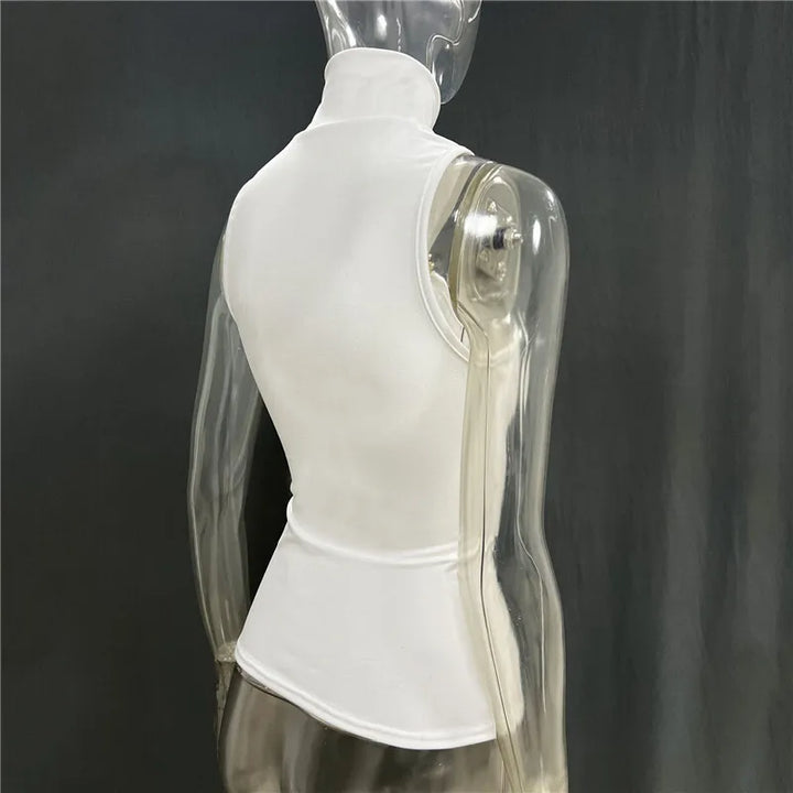 Golf design tank top with buckle decoration - Moya 