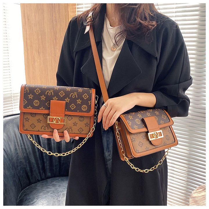 Bag with faux leather design