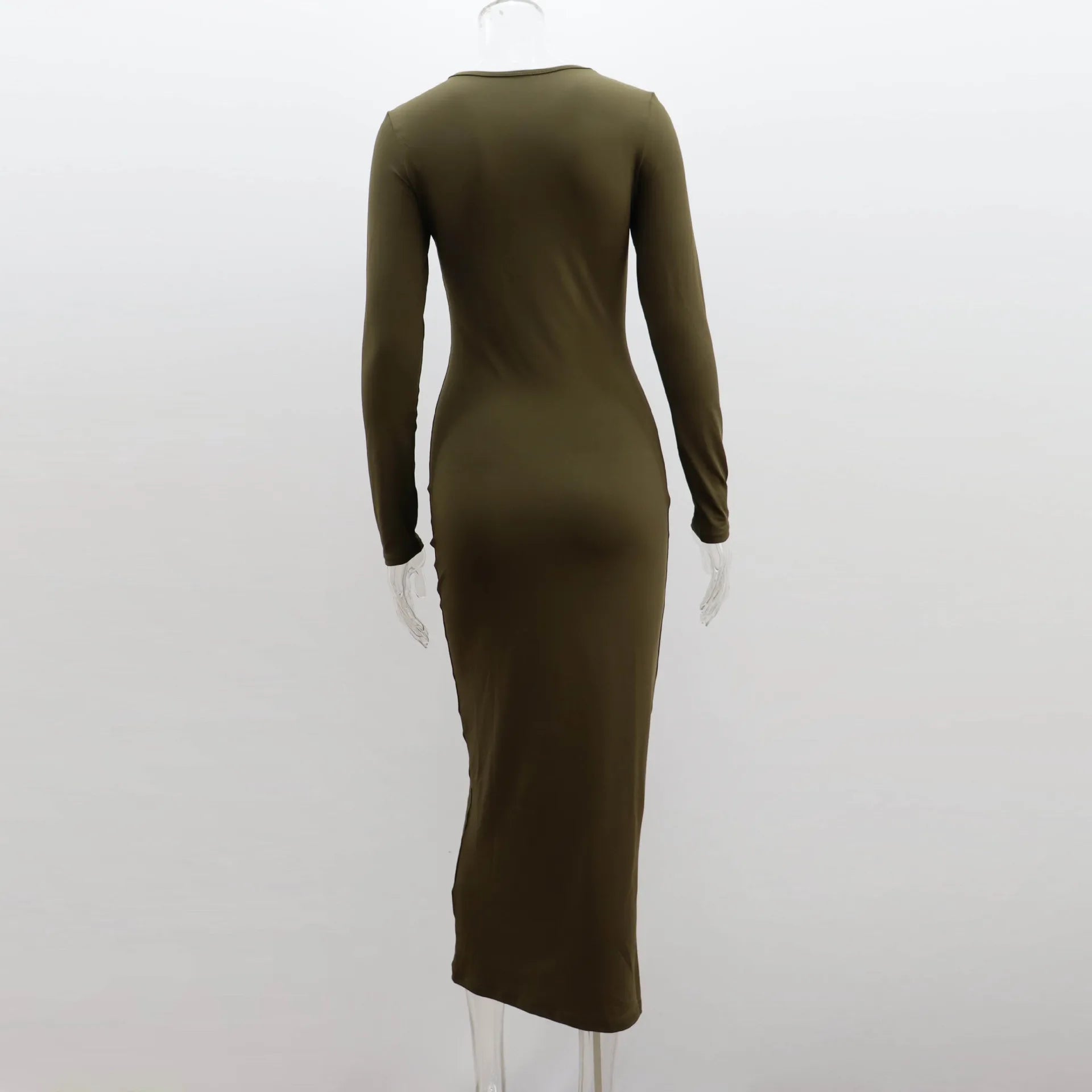 שמלת מקסי צמודה בד מחטב - Matilda