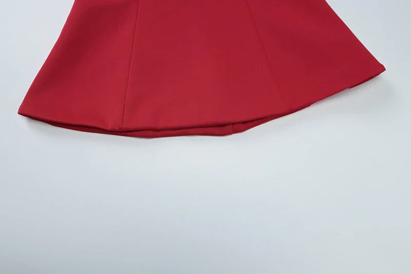 חליפת שני חלקים מחויטת טופ גב פתוח וחצאית מקסי - הלני